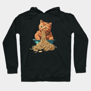 CAT EATING SPAGHETTI Hoodie